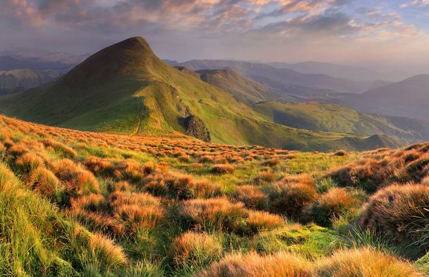 High moorland ridge under broken cloud