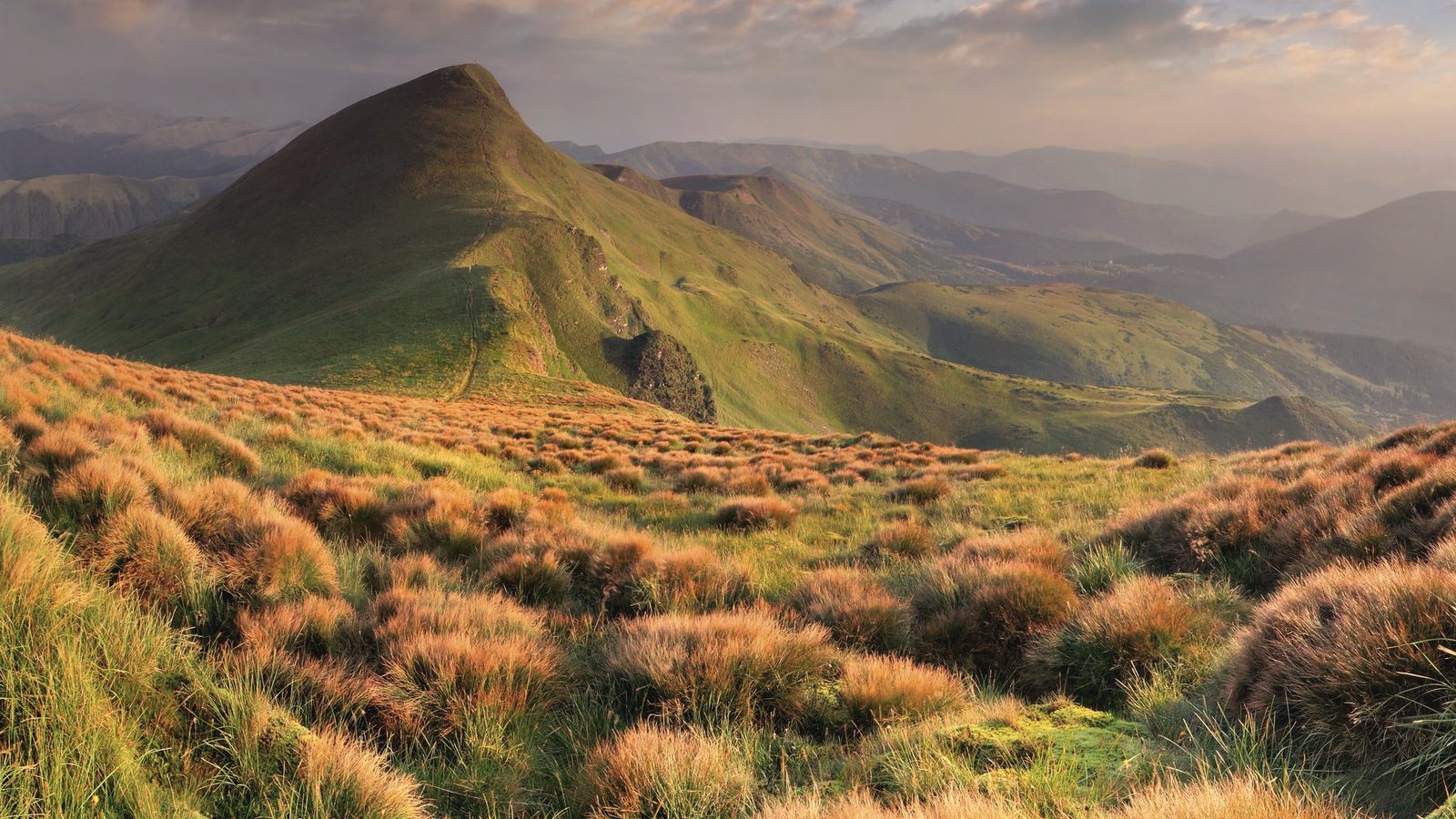High moorland ridge under broken cloud